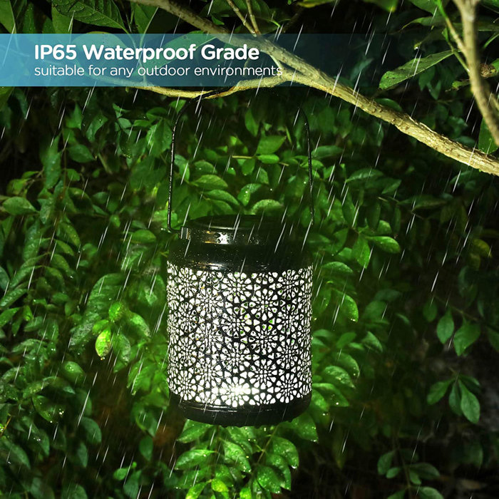 KOOPER 6.7'' Solar Powered Integrated LED Color Changing Outdoor Lantern & Reviews Wayfair